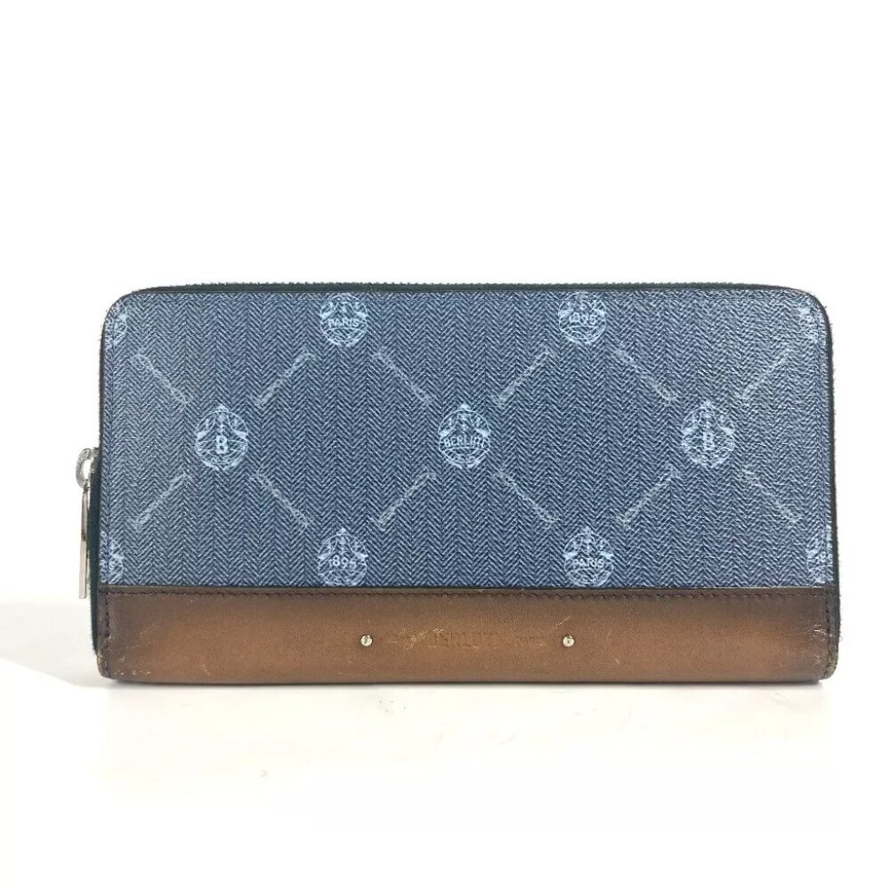 Berluti ITAUBA long wallet Zip Around Long Wallet Leather blue/Brown